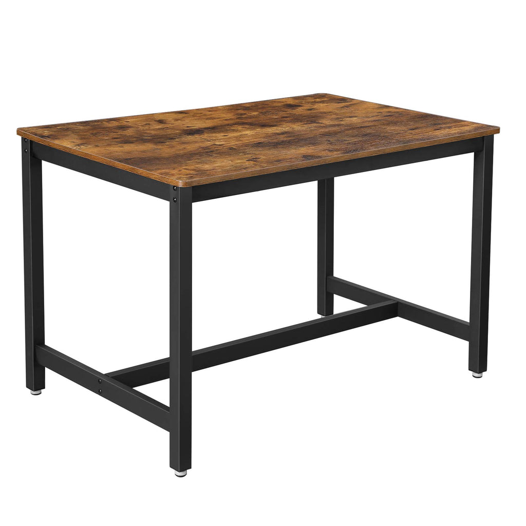 VASAGLE Folding Dining Table, Kitchen Table, Drop Leaf Extendable Table for Small Spaces, Seats 2-4 People, Industrial, Rustic Brown and Black UKDT077B01