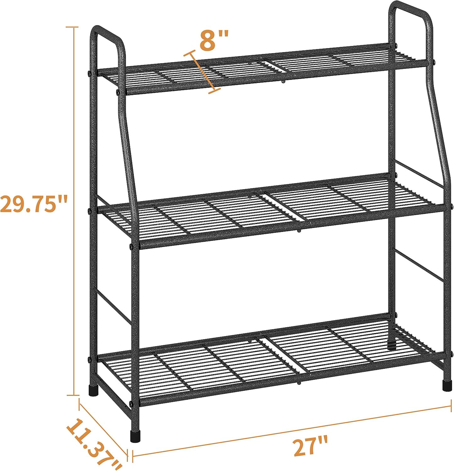 Simple Trending Plant Stand Outdoor Indoor 3 Tier Metal Waterproof Plant Shelf for Living Room Balcony Garden