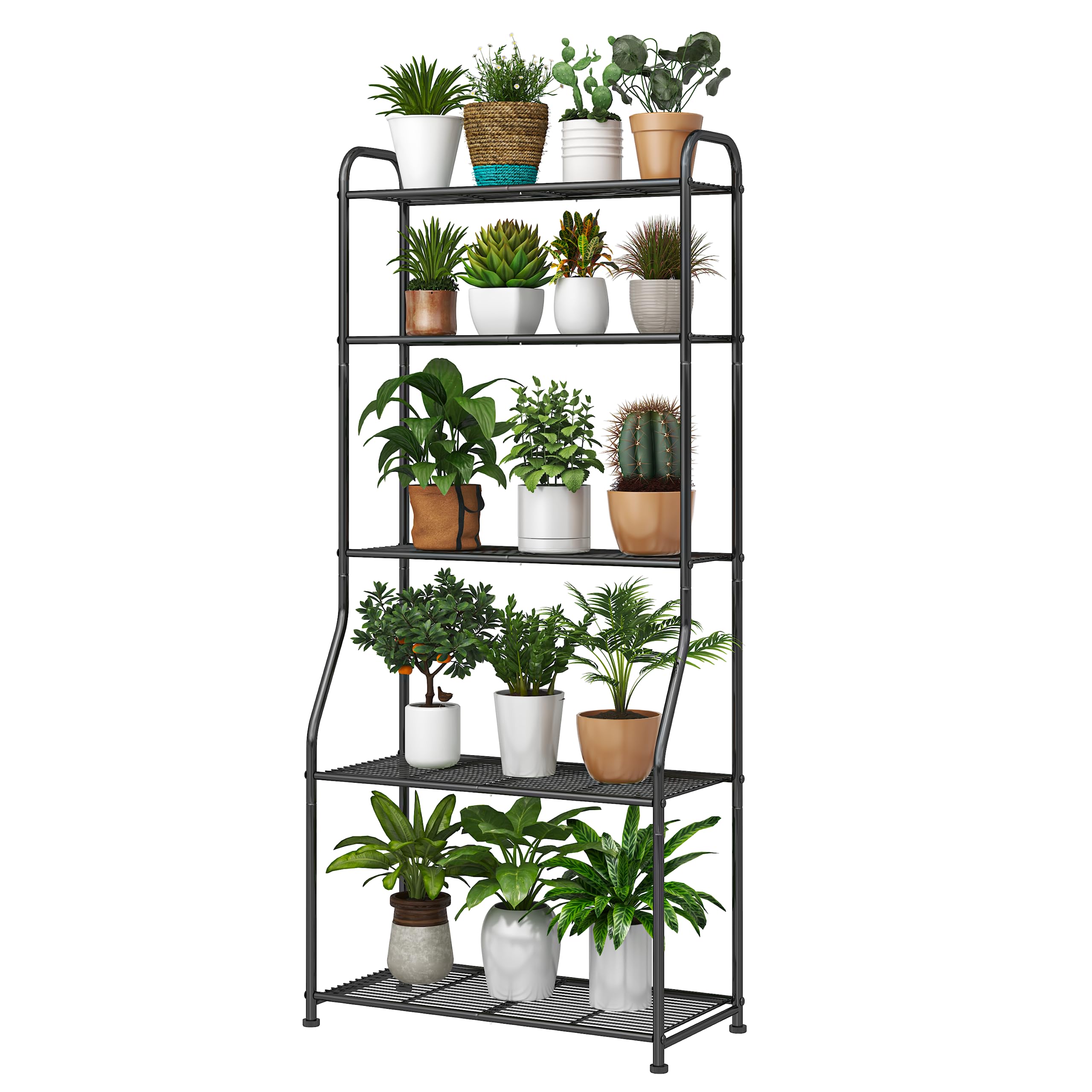 Simple Trending Plant Stand Outdoor Indoor 3 Tier Metal Waterproof Plant Shelf for Living Room Balcony Garden