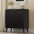 Homleke Buffet Cabinet with Storage, Modern Fluted Accent Sideboard with Doors & Adjustable Shelf, Buffet Table Entryway Cabinets for Living Room, Kitchen, Dining Room, Hallway, Natural