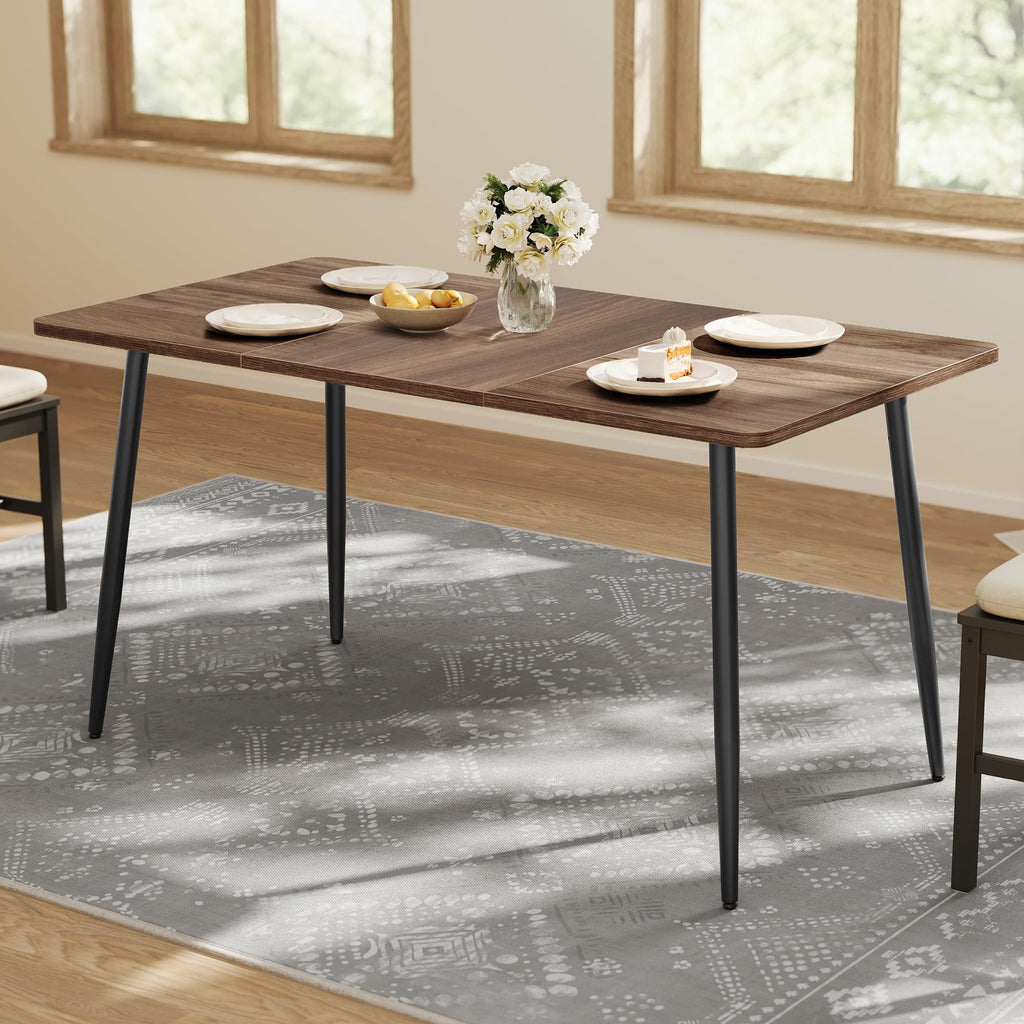VASAGLE Folding Dining Table, Kitchen Table, Drop Leaf Extendable Table for Small Spaces, Seats 2-4 People, Industrial, Rustic Brown and Black UKDT077B01